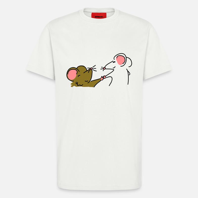 Mäusefreunde - T-Shirt - made by SPREAD - OFF WHITE