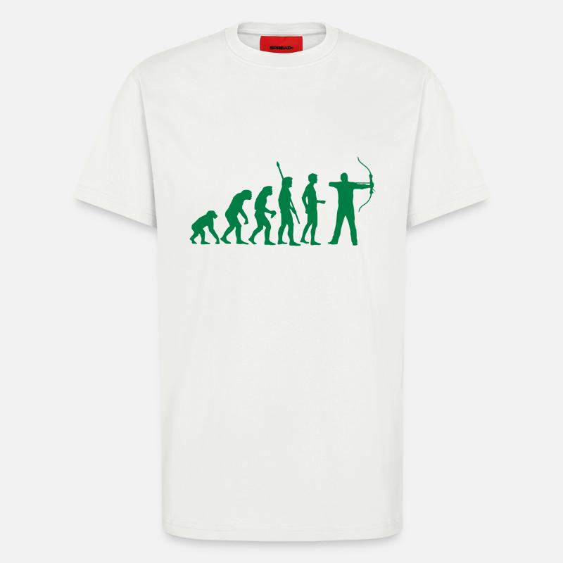 evolution_bogenschiessen - T-Shirt - made by SPREAD - OFF WHITE