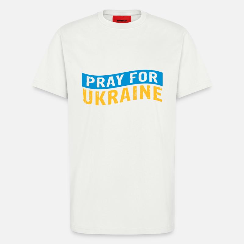 Pray for Ukraine - T-Shirt - made by SPREAD - OFF WHITE