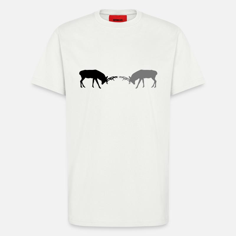 hirsch - geweih - jagd - jäger - T-Shirt - made by SPREAD - OFF WHITE