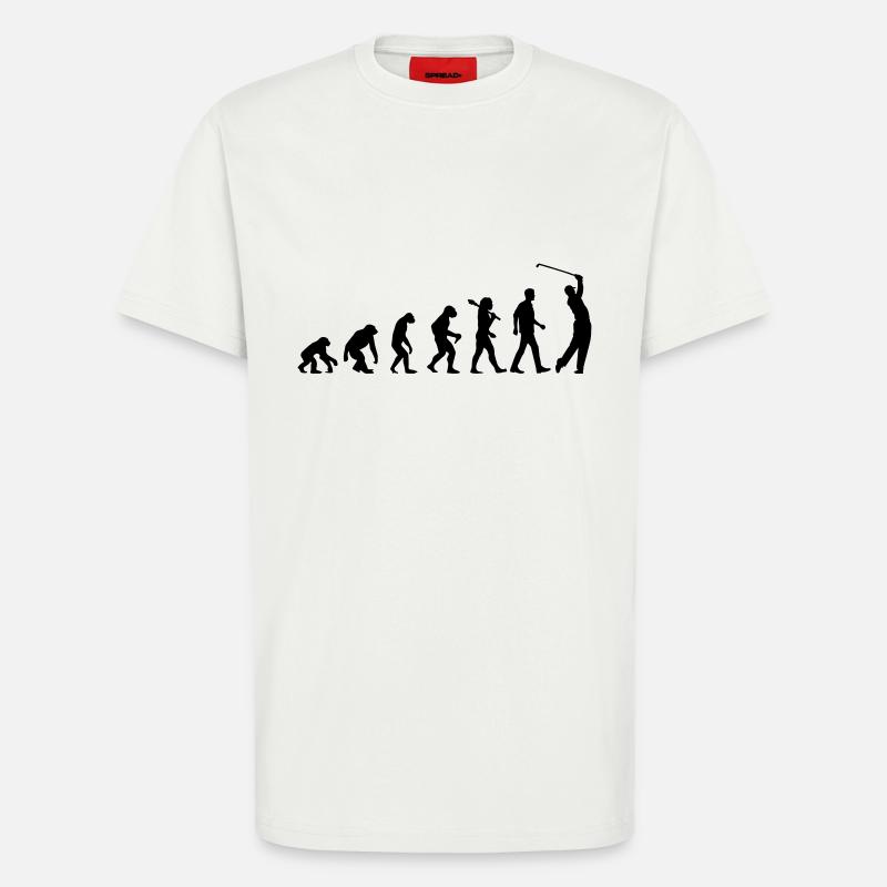 Evolution Of Golf - T-Shirt - made by SPREAD - OFF WHITE
