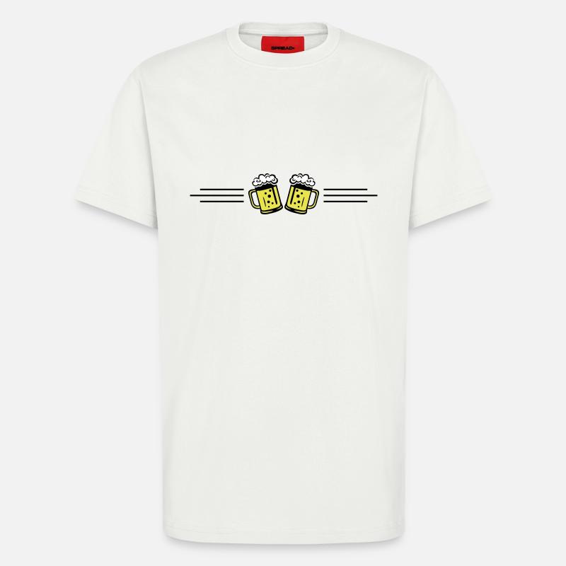 Bier Linie Symbol - T-Shirt - made by SPREAD - OFF WHITE