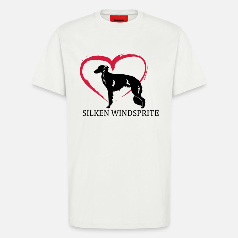 Silken Windsprite Herz - T-Shirt - made by SPREAD - OFF WHITE