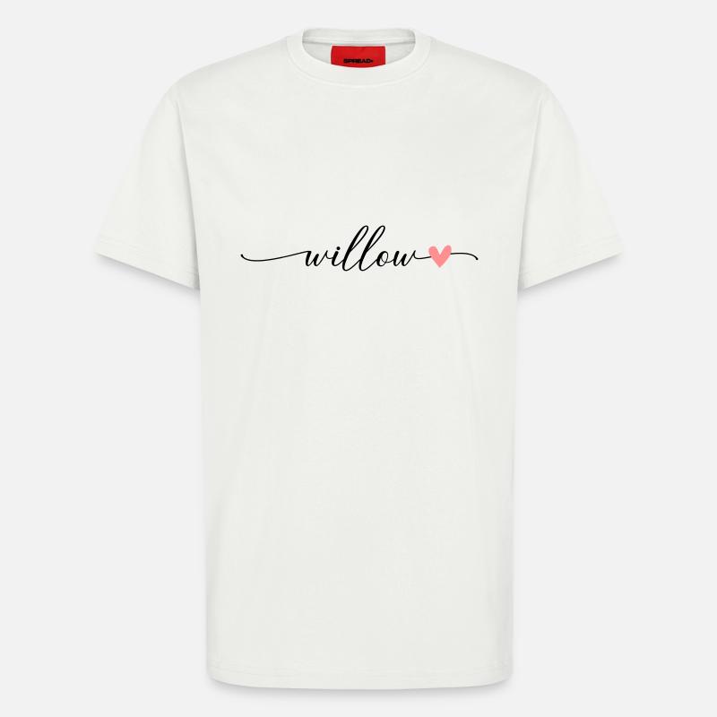 Saule Nom Prénom Calligraphie Script - T-shirt bio décontracté fabriqué en UE - OFF WHITE