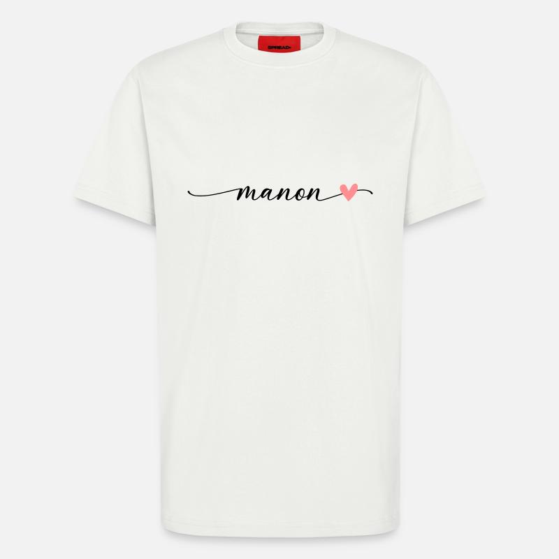 Manon Name Calligraphy Font - T-Shirt - made by SPREAD - OFF WHITE