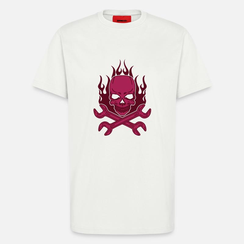 Tuning Skull - T-Shirt - made by SPREAD - OFF WHITE