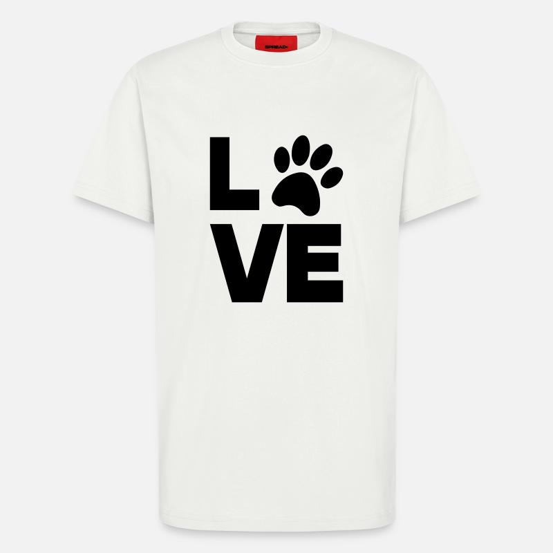 pfote love - T-Shirt - made by SPREAD - OFF WHITE