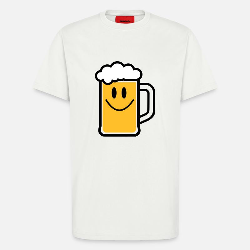 Bier-Gesicht - T-Shirt - made by SPREAD - OFF WHITE