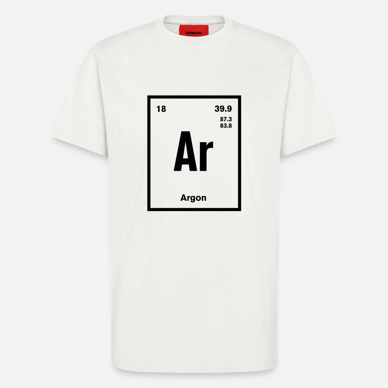 Argon Element im Periodensystem - T-Shirt - made by SPREAD - OFF WHITE