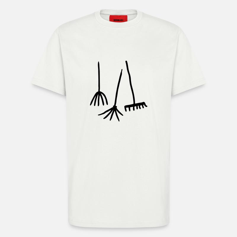 Outils de jardin - T-shirt bio décontracté fabriqué en UE - OFF WHITE
