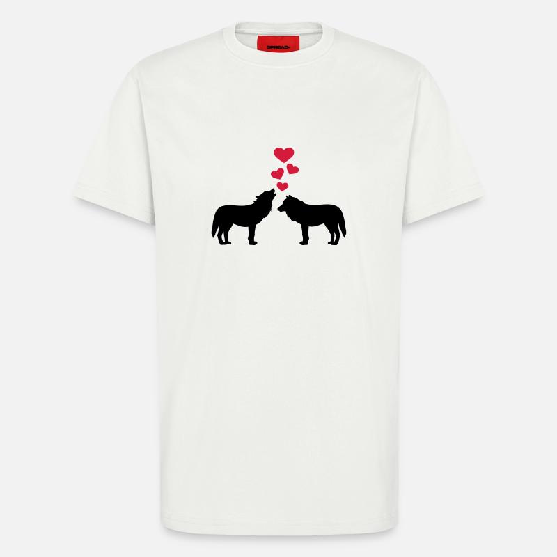 Loup - T-shirt bio décontracté fabriqué en UE - OFF WHITE