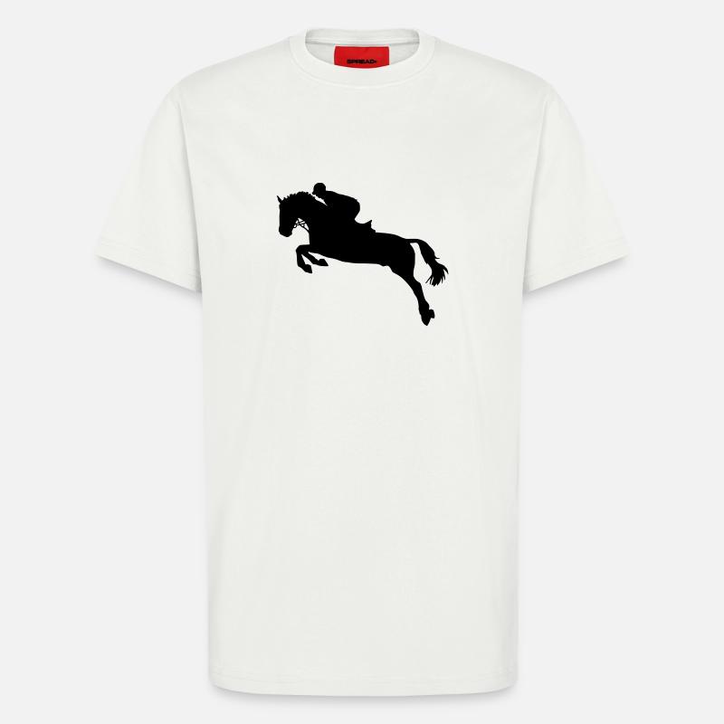 Springreiten Pferd - T-Shirt - made by SPREAD - OFF WHITE