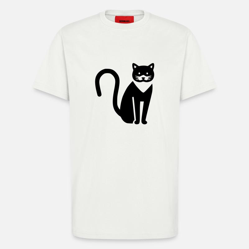 Katze - T-Shirt - made by SPREAD - OFF WHITE