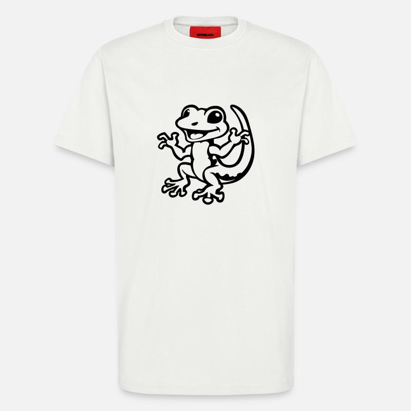 gecko tier - T-Shirt - made by SPREAD - OFF WHITE