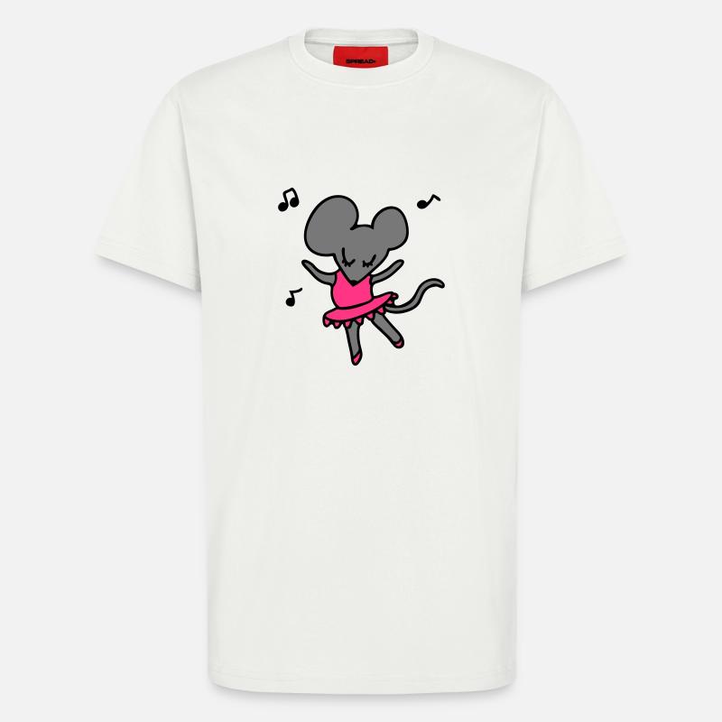 Balett Maus 3 - T-Shirt - made by SPREAD - OFF WHITE