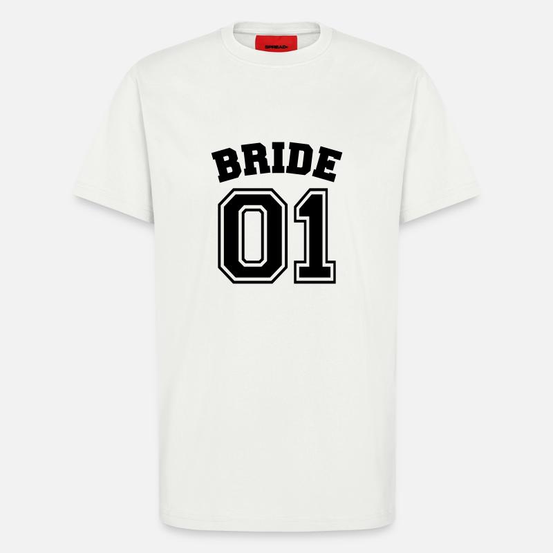 Bride 01 - T-shirt bio décontracté fabriqué en UE - OFF WHITE
