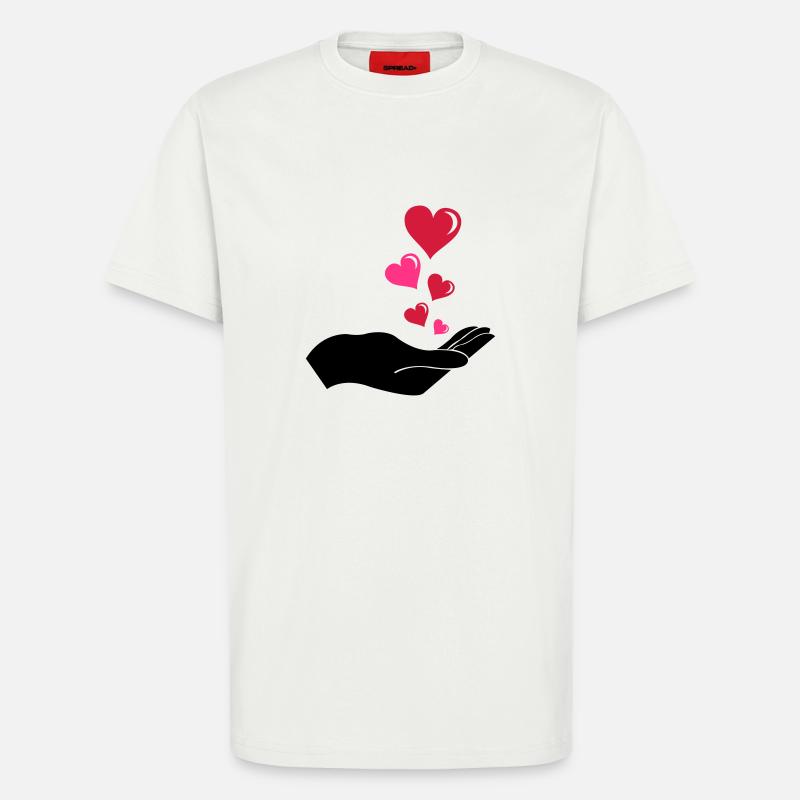 hand_herzen_002 - T-Shirt - made by SPREAD - OFF WHITE