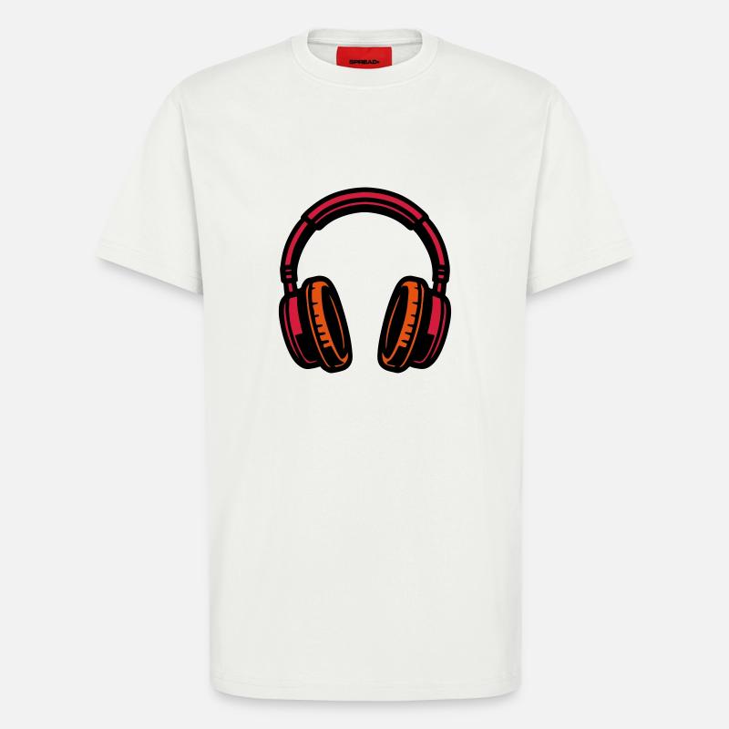 Kopfhörer Symbol Musik - T-Shirt - made by SPREAD - OFF WHITE