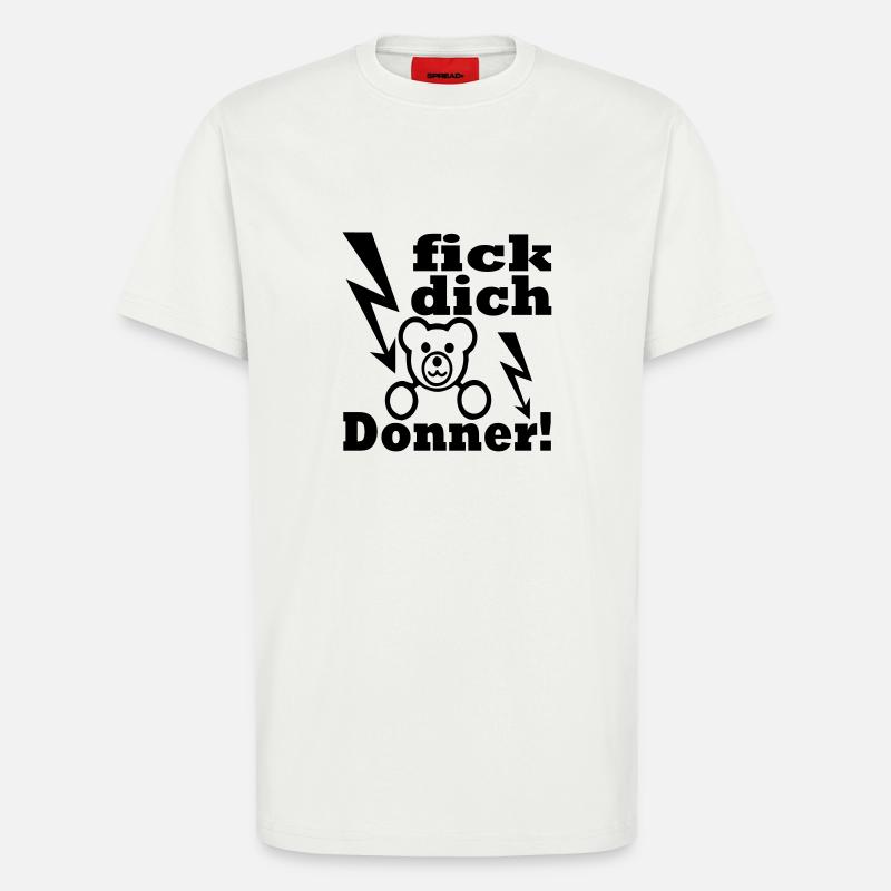 fick dich donner - T-Shirt - made by SPREAD - OFF WHITE