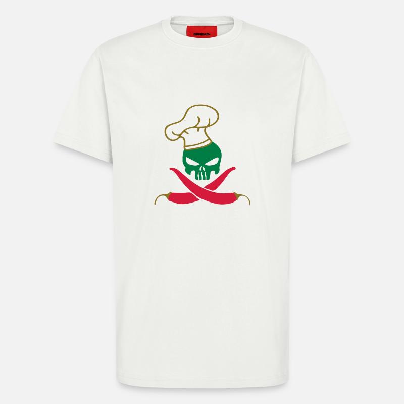 SKULL CHILLI - T-Shirt - made by SPREAD - OFF WHITE