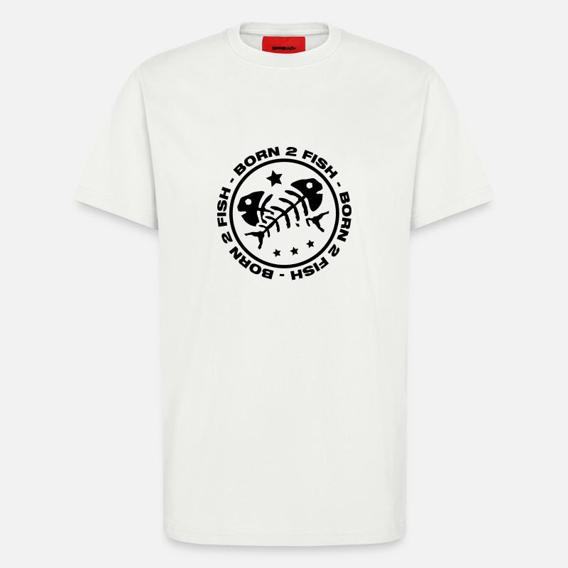 born_2_fish_aa1 - T-Shirt - made by SPREAD - OFF WHITE