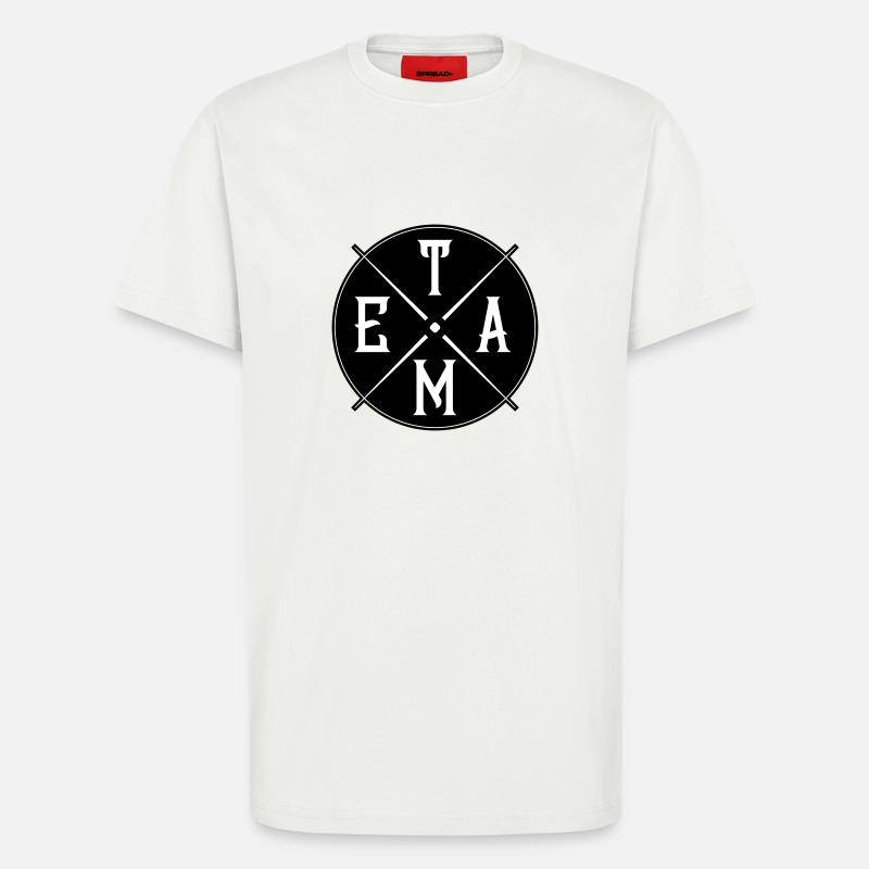 Cercle d’équipe - T-shirt bio décontracté fabriqué en UE - OFF WHITE