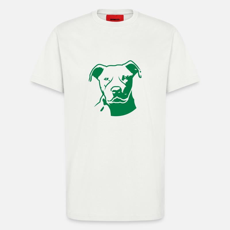 pitbull_head_front - T-Shirt - made by SPREAD - OFF WHITE