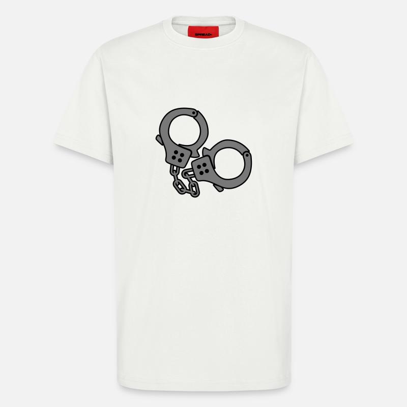 handcuffs design - T-Shirt - made by SPREAD - OFF WHITE