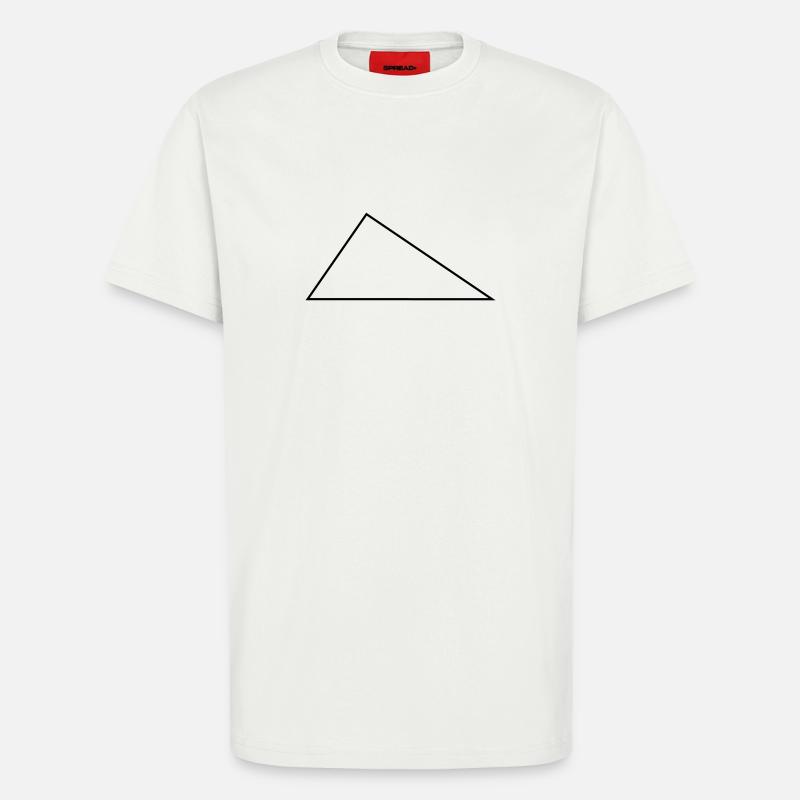 Droite Triangle / / / / frame triangles - T-shirt bio décontracté fabriqué en UE - OFF WHITE