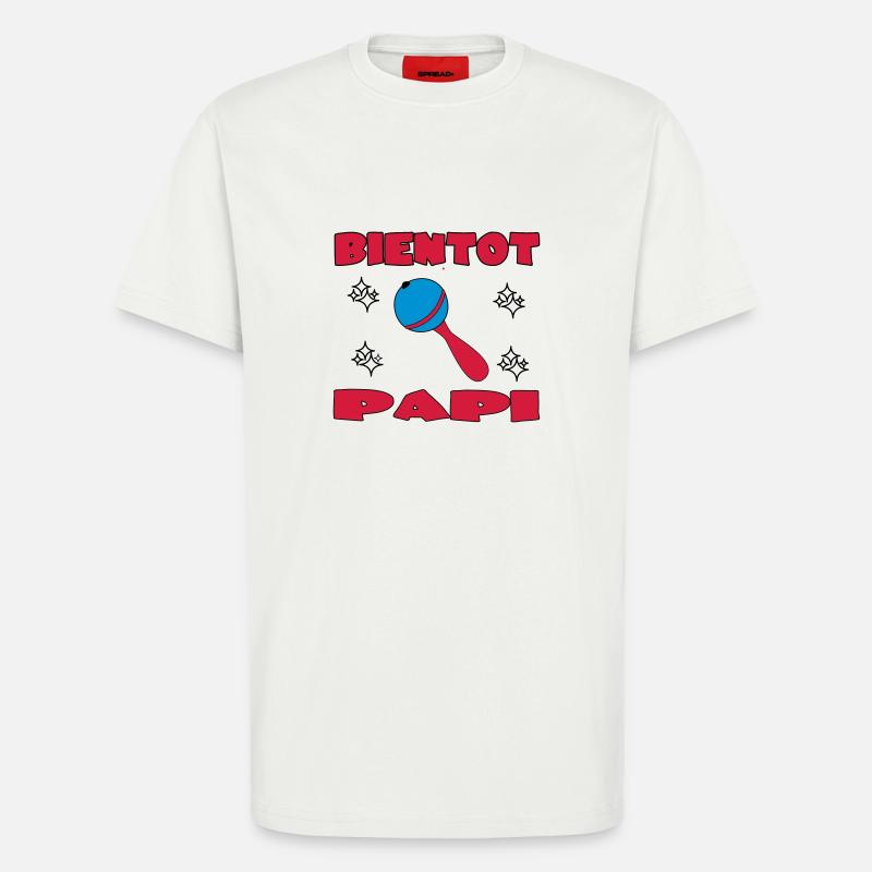 BIENTOT PAPI - T-shirt bio décontracté fabriqué en UE - OFF WHITE