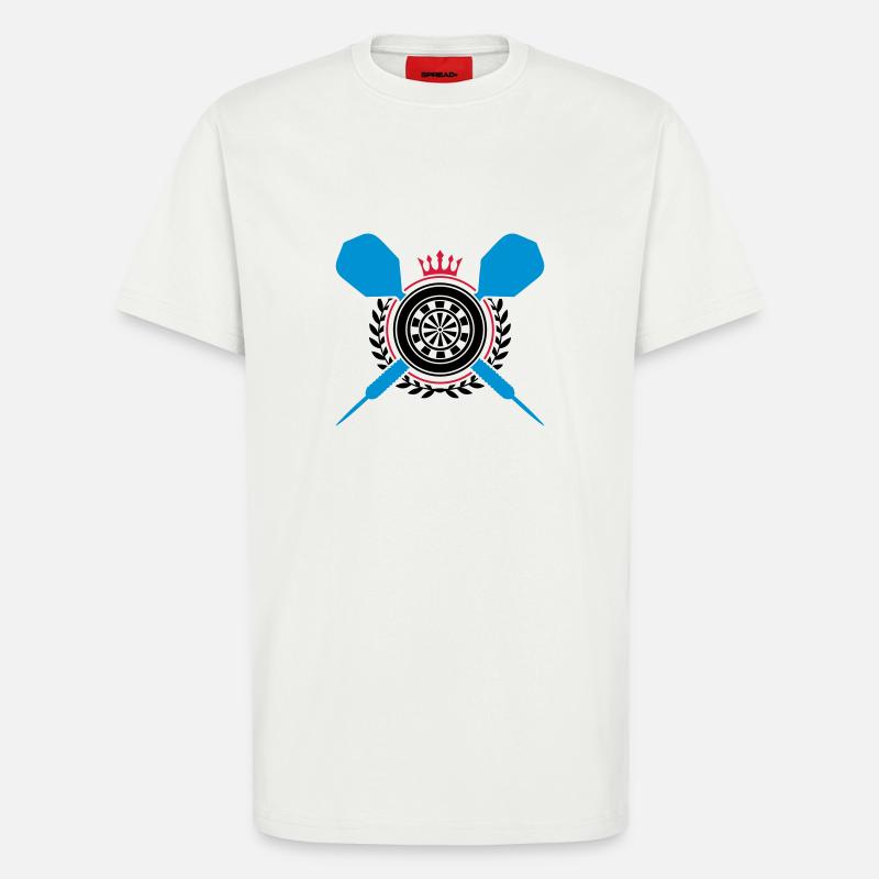 Fléchettes Fléchettes Fléchettes - T-shirt bio décontracté fabriqué en UE - OFF WHITE