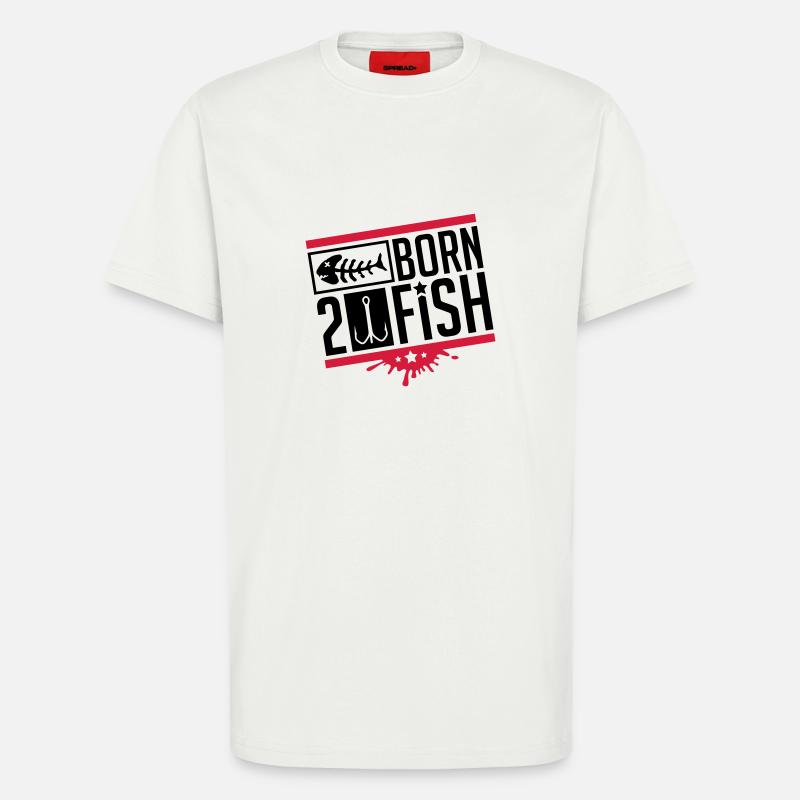 born_to_fish_kr2 - T-Shirt - made by SPREAD - OFF WHITE