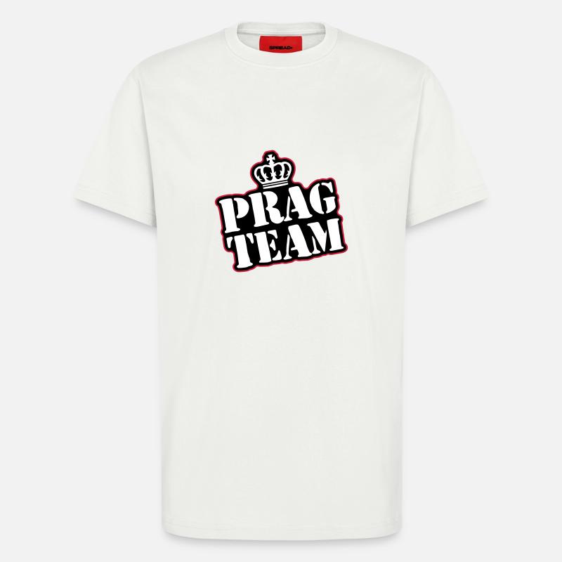 L’équipe de Prague - T-shirt bio décontracté fabriqué en UE - OFF WHITE