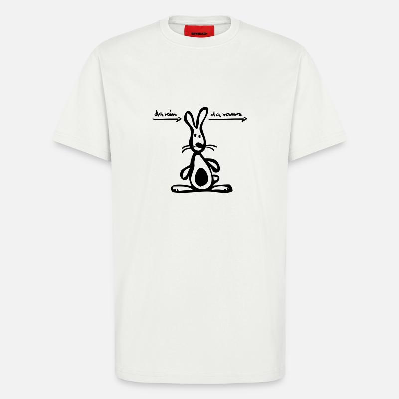 rein & raus - T-Shirt - made by SPREAD - OFF WHITE