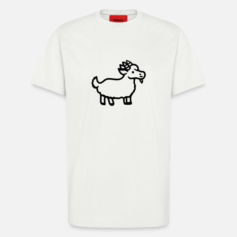 Ziege - Line - T-Shirt - made by SPREAD - OFF WHITE