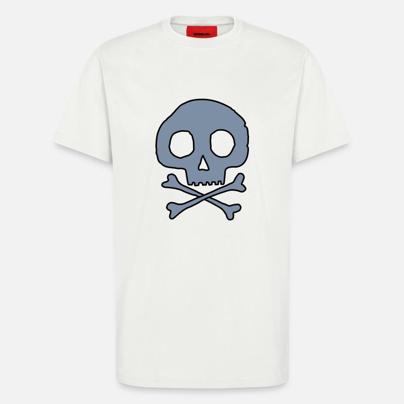 Schädel und Knochen - T-Shirt - made by SPREAD - OFF WHITE