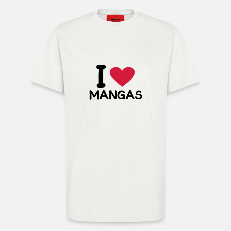 j'aime les mangas - T-shirt bio décontracté fabriqué en UE - OFF WHITE