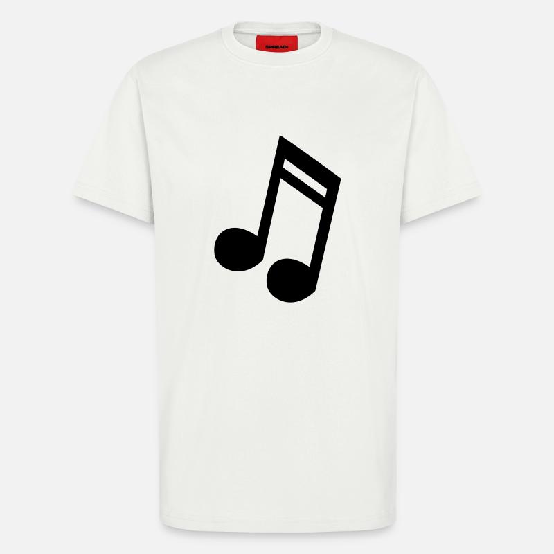 Note 16tel Musik Töne Geschenkidee - T-Shirt - made by SPREAD - OFF WHITE