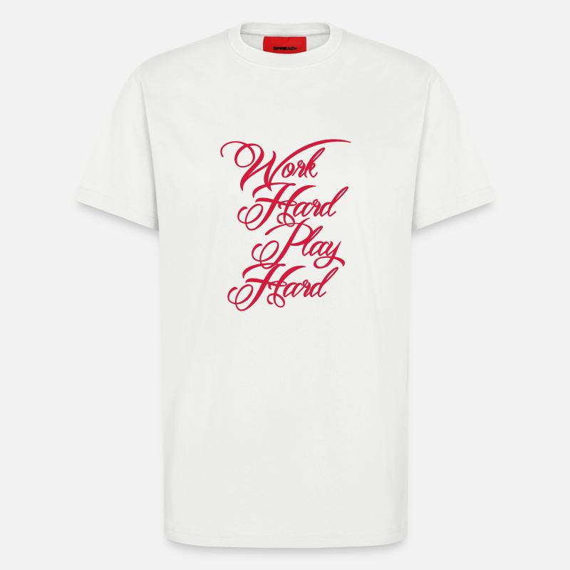Work Hard Play Hard - T-Shirt - made by SPREAD - OFF WHITE