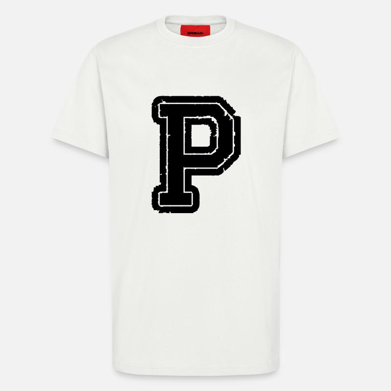 buchstabe P - T-Shirt - made by SPREAD - OFF WHITE