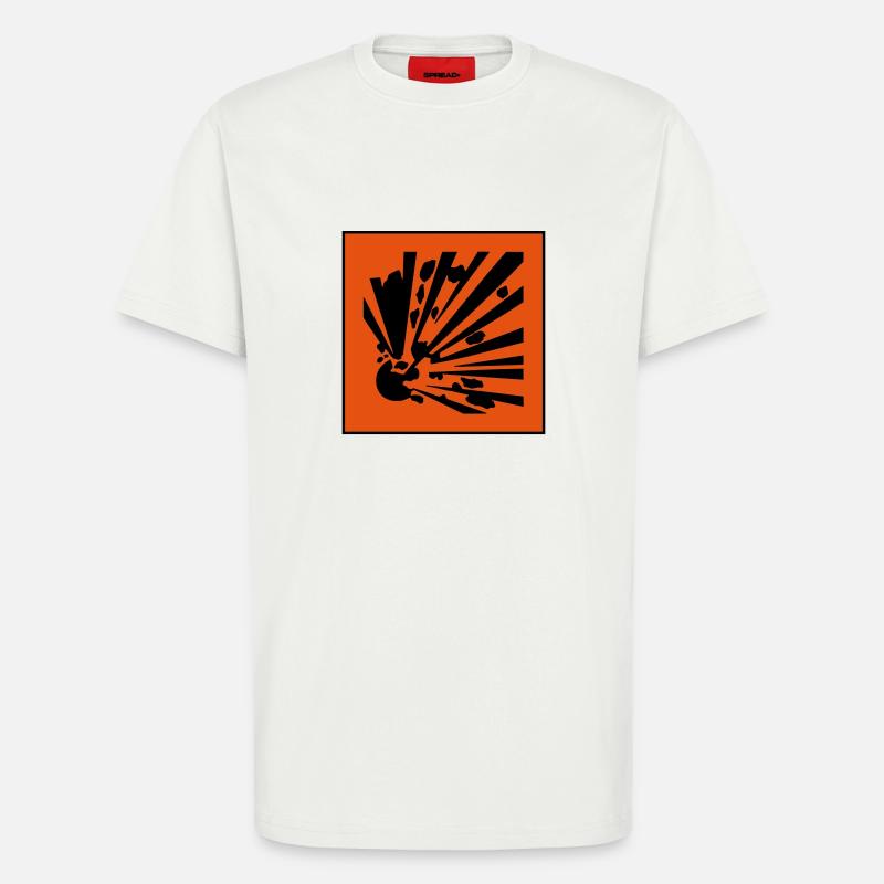 explosiv gefahrensymbol - T-Shirt - made by SPREAD - OFF WHITE