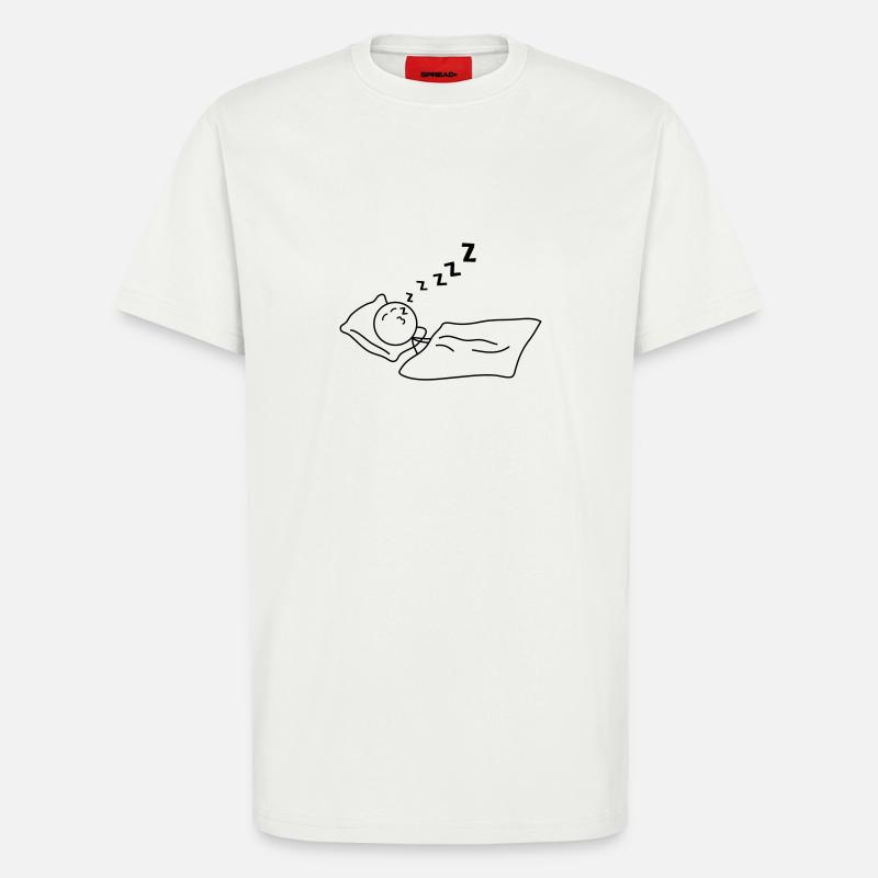 Sleeping - T-shirt bio décontracté fabriqué en UE - OFF WHITE
