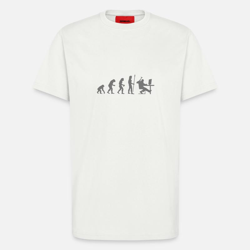 evolution_pc_1 - T-Shirt - made by SPREAD - OFF WHITE