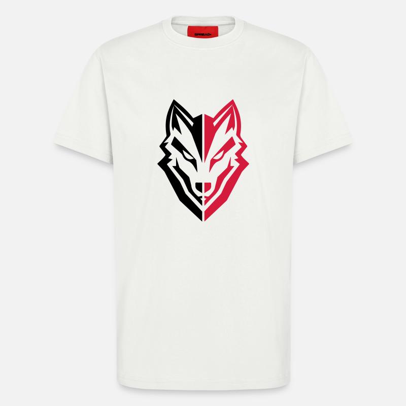 Wolf Symbol - T-Shirt - made by SPREAD - OFF WHITE