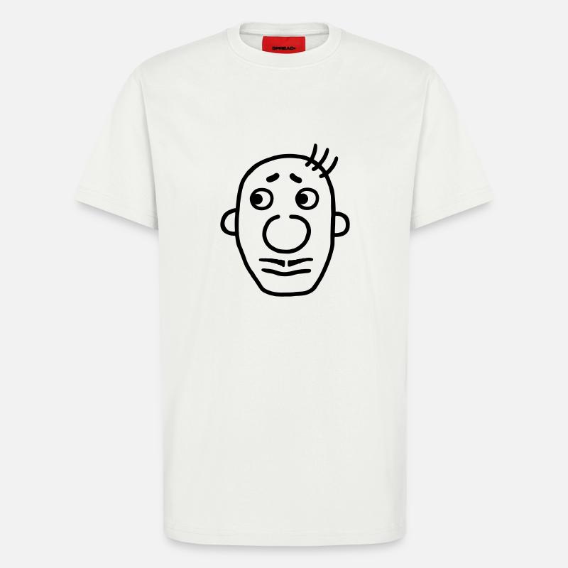 Mann mit Schnurrbart / Oberlippenbart - T-Shirt - made by SPREAD - OFF WHITE