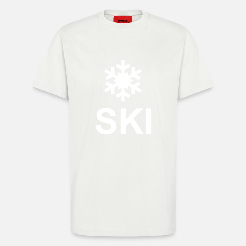 Flake und Ski - T-Shirt - made by SPREAD - OFF WHITE