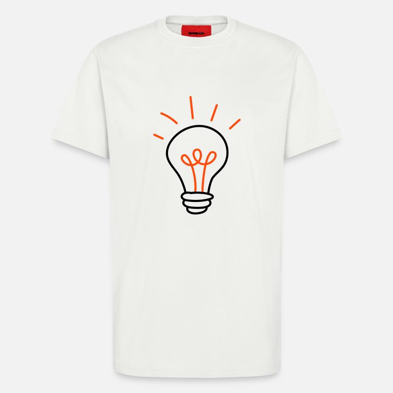 Gluehbirne - 2 Farben - T-Shirt - made by SPREAD - OFF WHITE