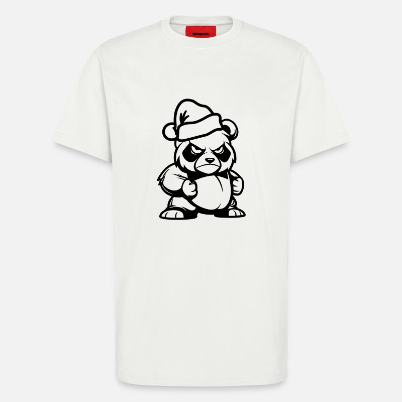 Panda Bear Christmas Comic - T-Shirt - made by SPREAD - OFF WHITE