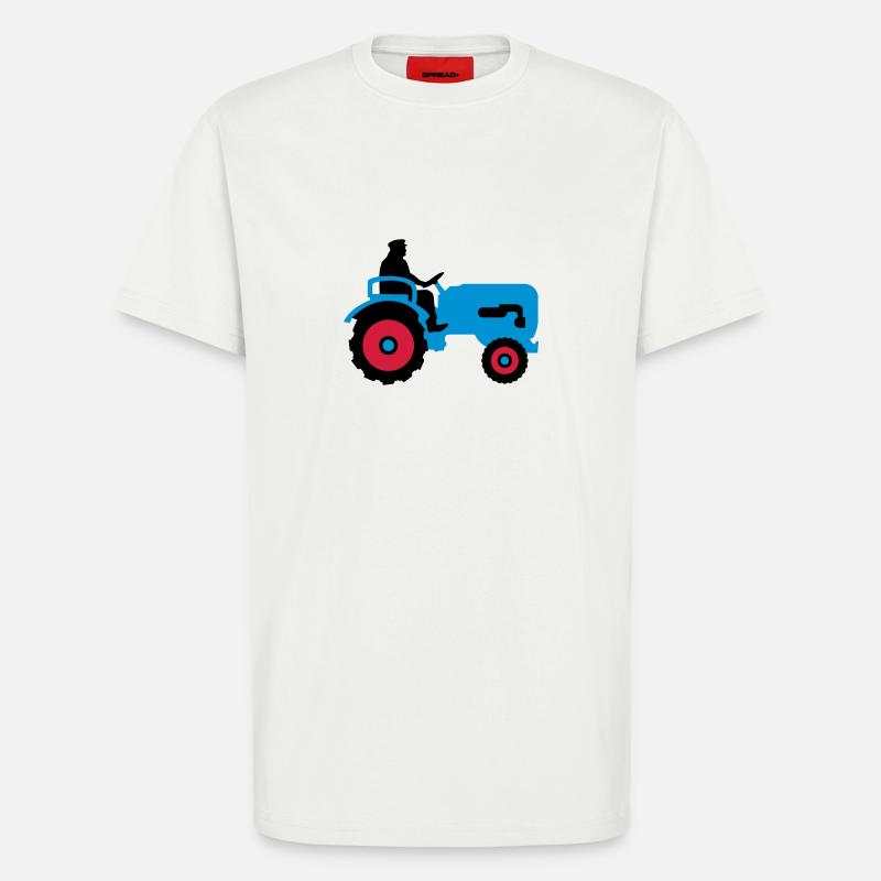 bauer_mit_traktor_032013_b_3c - T-shirt bio décontracté fabriqué en UE - OFF WHITE