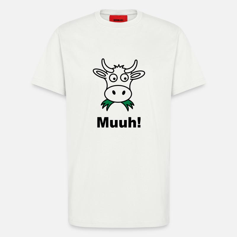 Kuh - T-Shirt - made by SPREAD - OFF WHITE